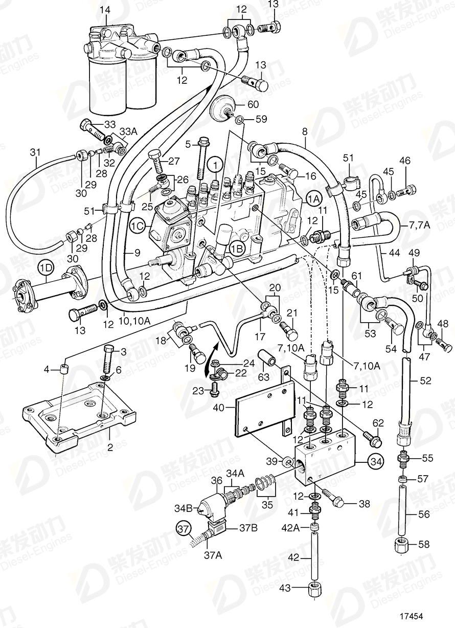 volvo penta Hose 3827019 Drawing volvo penta Hose 3827019 Drawing